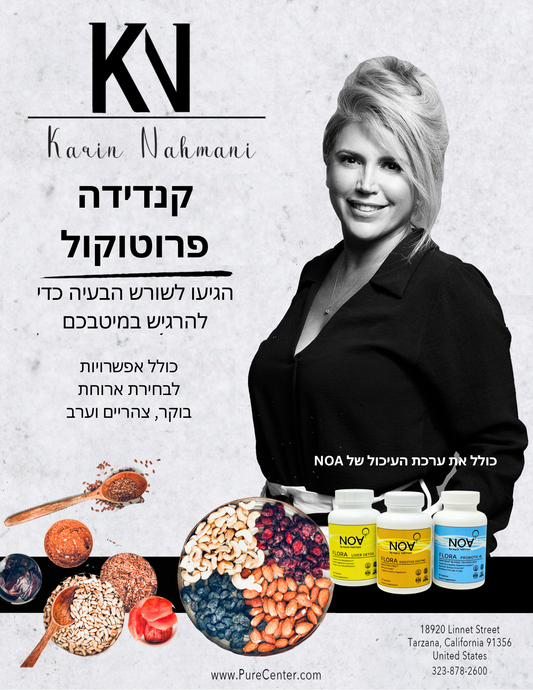 Candida Protocol (Digital Download) + NOA Digestion Pack (Hebrew)